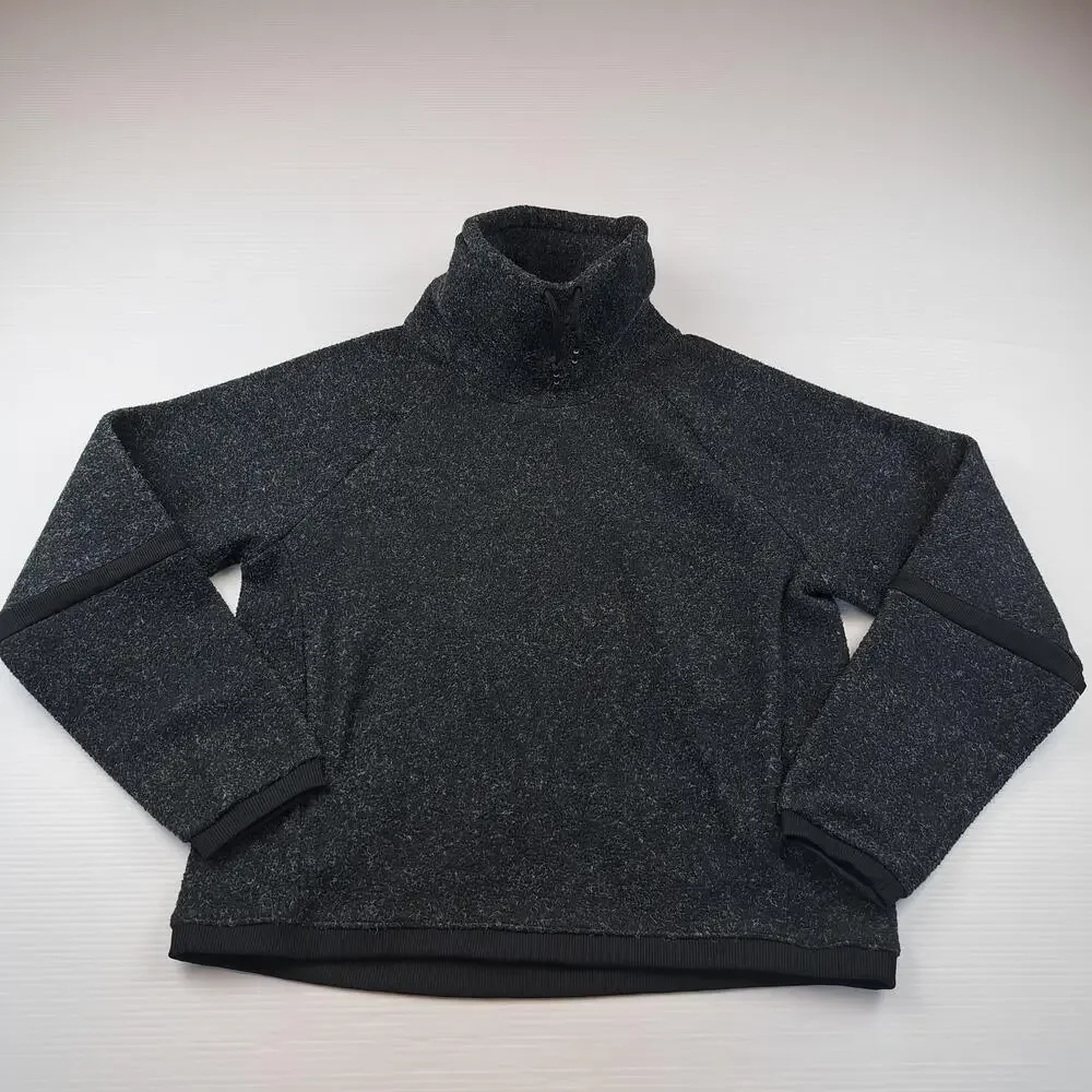 Nike Sweatshirt Womens Small Gray 1/4 Zip Fleece Mock Neck Pullover Athletic Top
